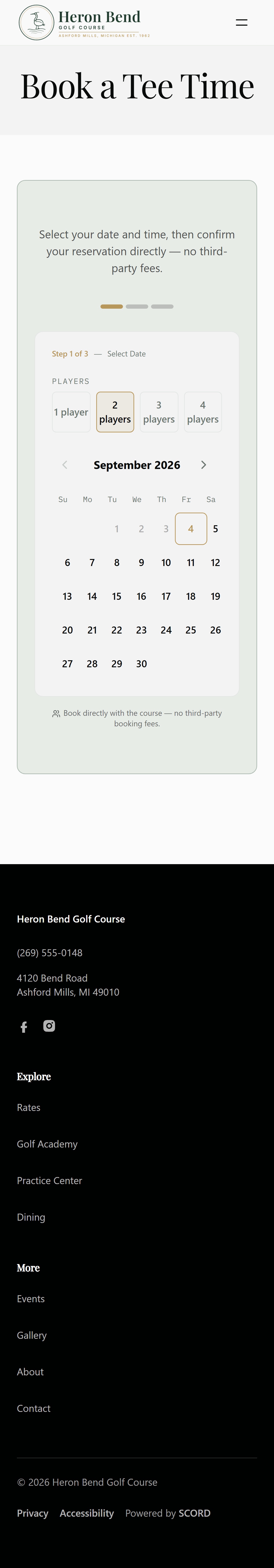 Booking on a phone