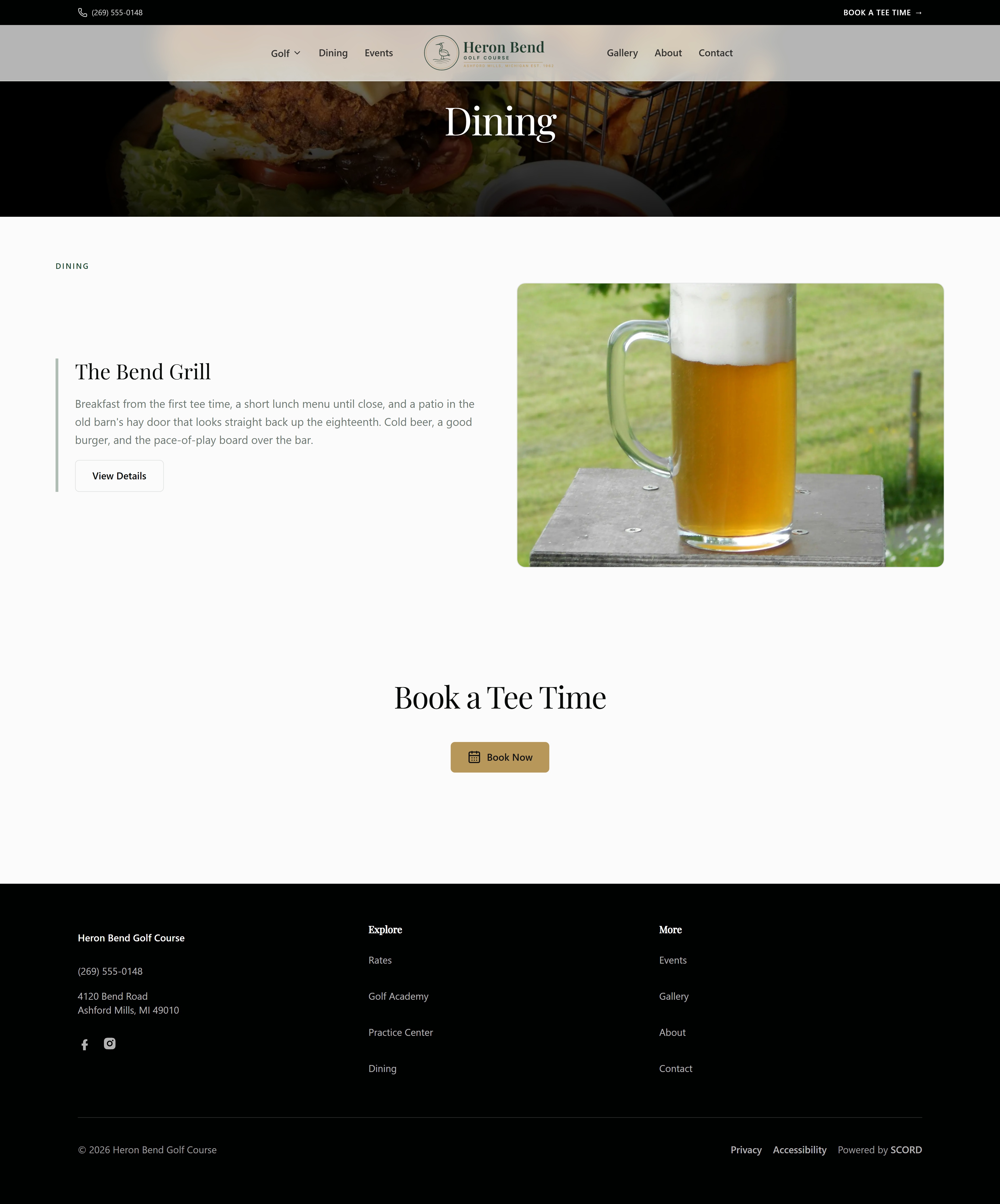 Dining page