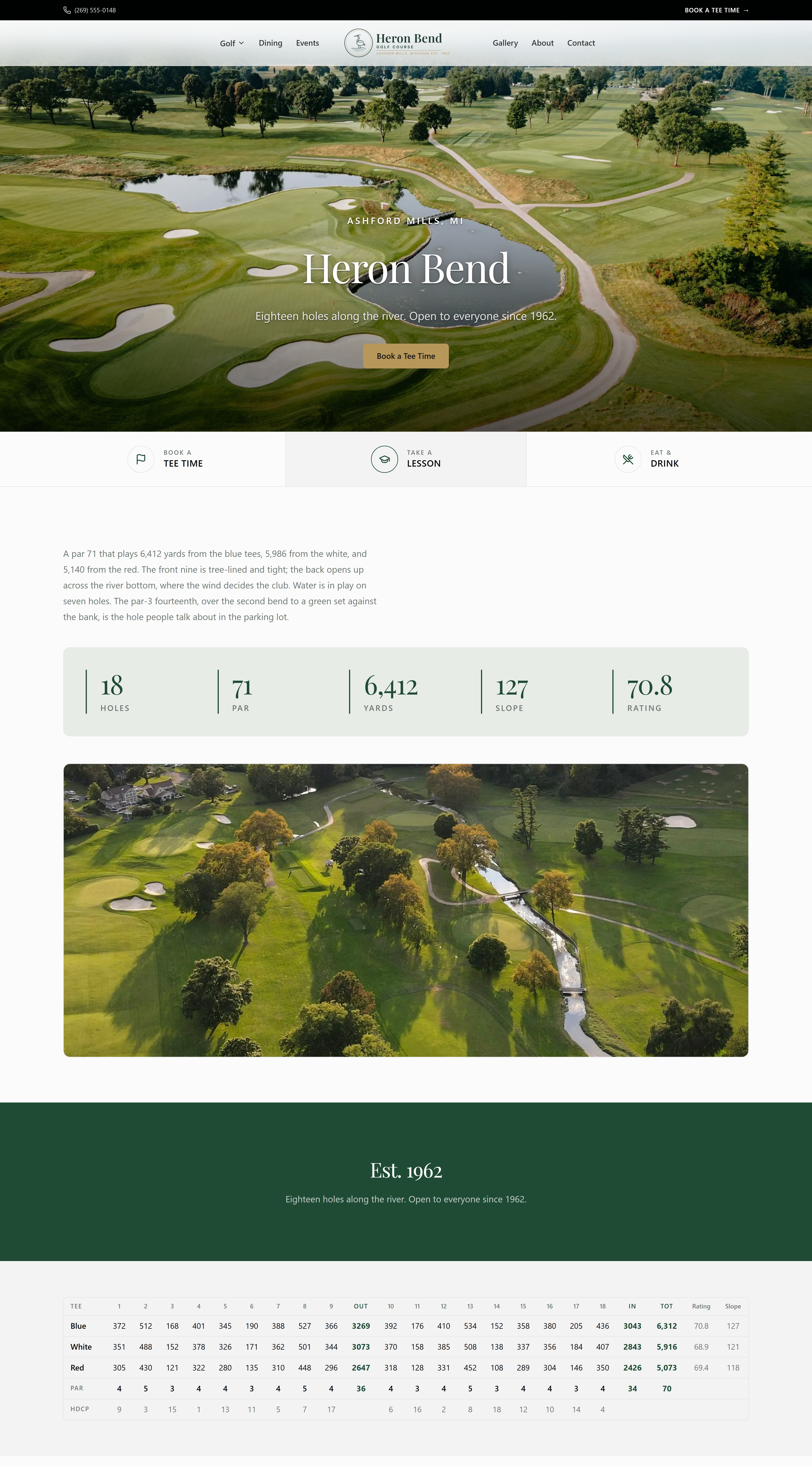 Homepage of a course site built with SCORD
